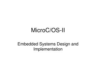 MicroC/OS-II