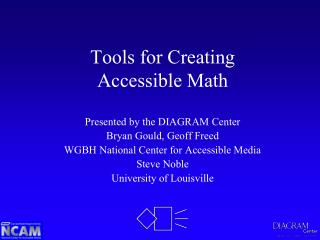 Tools for Creating Accessible Math