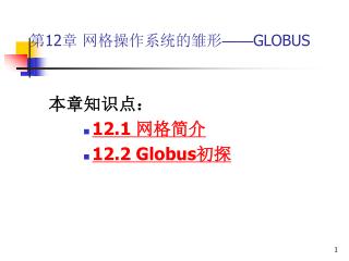 第 12 章 网格操作系统的雏形 —— GLOBUS