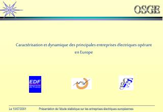 Caractérisation et dynamique des principales entreprises électriques opérant en Europe