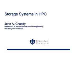 Storage Systems in HPC