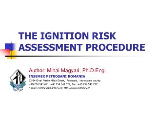 THE IGNITION RISK ASSESSMENT PROCEDURE