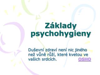 Základy psychohygieny