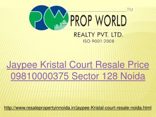 Jaypee Kristal Court Resale Price 09810000375 Sector 128 Noi