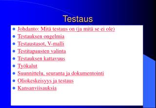 Testaus