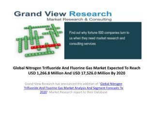 Nitrogen Trifluoride (NF3) And Fluorine Gas Market Outlook