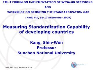 Measuring Standardization Capability of developing countries