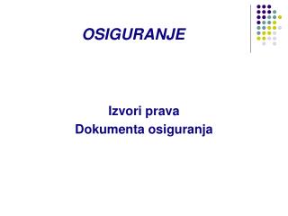 OSIGURANJE