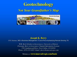 Geotechnology Not Your Grandfather’s Map