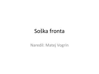 Soška fronta