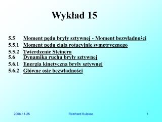 Wykład 15