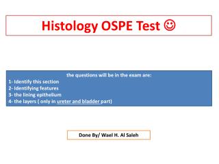 the questions will be in the exam are: 1- Identify this section 2- Identifying features