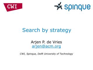 Search by strategy