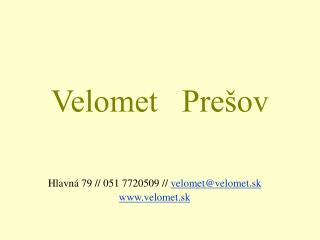 Velomet Prešov