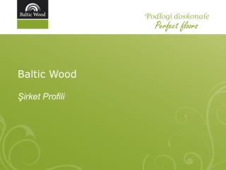 Baltic Wood Şirket Profili