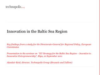 Innovation in the Baltic Sea Region