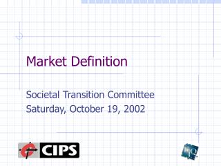 Market Definition