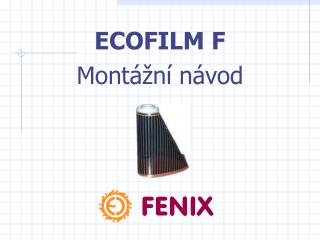 E COFILM F Montážní návod