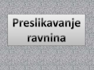 Preslikavanje ravnina