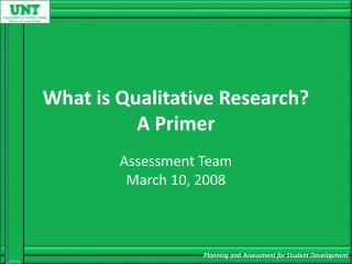 What is Qualitative Research? A Primer