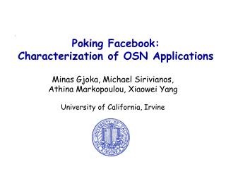 Poking Facebook: Characterization of OSN Applications