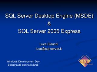 Luca Bianchi luca@sql-server.it