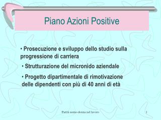 Piano Azioni Positive