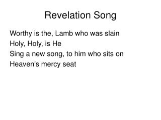 Revelation Song