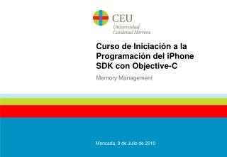 Curso de Iniciación a la Programación del iPhone SDK con Objective-C