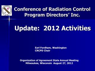 Conference of Radiation Control Program Directors’ Inc.