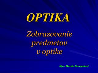 OPTIKA