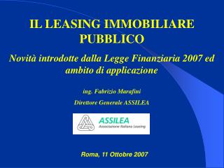 IL LEASING IMMOBILIARE PUBBLICO