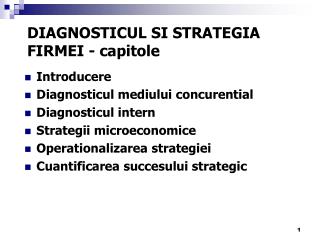 DIAGNOSTICUL SI STRATEGIA FIRMEI - capitole