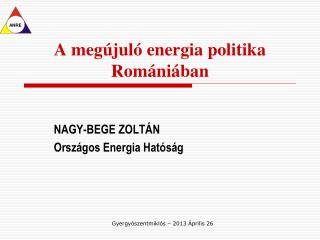 A megújuló energia politika Romániában