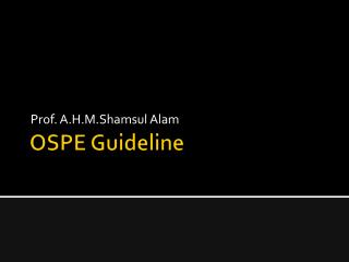 OSPE Guideline