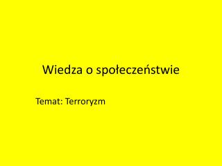 Wiedza o społeczeństwie