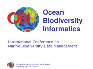 Ocean Biodiversity Informatics
