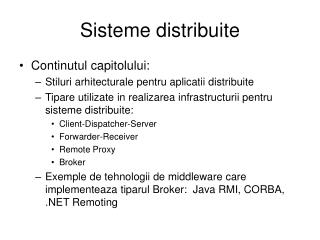 Sisteme distribuite