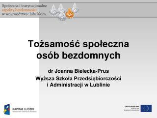 Tożsamość społeczna osób bezdomnych