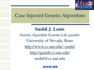 Case Injected Genetic Algorithms