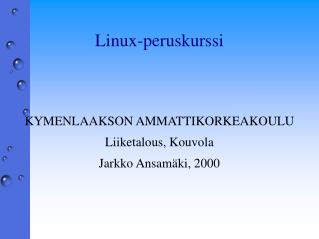 Linux-peruskurssi