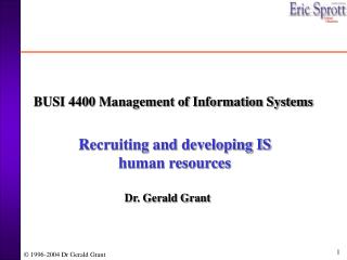 BUSI 4400 Management of Information Systems