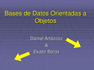 Bases de Datos Orientadas a Objetos