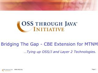 Bridging The Gap - CBE Extension for MTNM