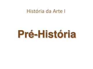 História da Arte I