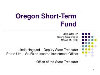 Oregon Short-Term Fund