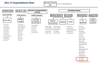 2011 IT Organizational Chart