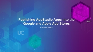 Publishing AppStudio Apps into the Google and Apple App Stores