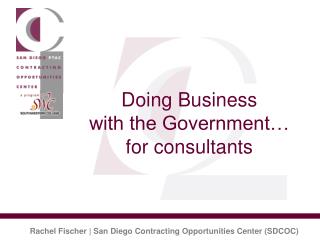 Doing Business with the Government… for consultants