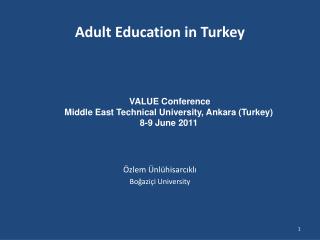 Adult Education in Turkey